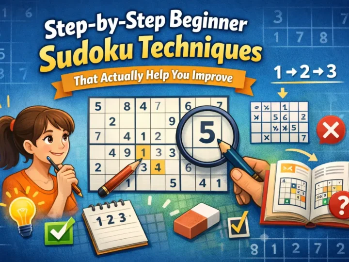 Step-by-Step Beginner Sudoku Techniques That Actually Help You Improve