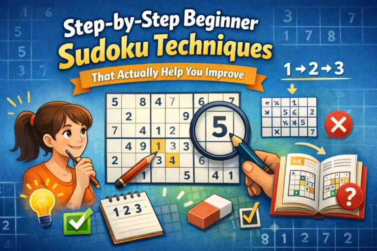 Step-by-Step Beginner Sudoku Techniques That Actually Help You Improve