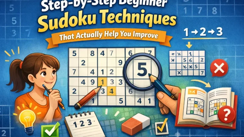 Step-by-Step Beginner Sudoku Techniques That Actually Help You Improve